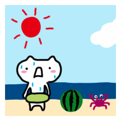 [LINEスタンプ] シンプル猫しょぼーん