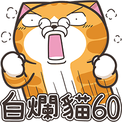 [LINEスタンプ] ランラン猫 60 (台湾版)