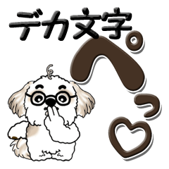 [LINEスタンプ] シーズー犬『デカ文字』よく使う言葉