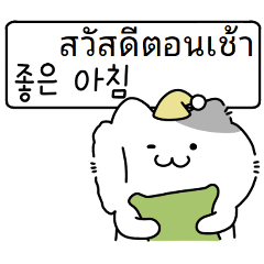 [LINEスタンプ] かわいい子猫,キキ (韓国語/タイ語)