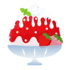 [LINEスタンプ] かき氷＆フルーツ＆アイスクリーム