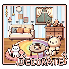 [LINEスタンプ] コラージュ楽しい：家の部屋装飾ゲーム