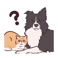 [LINEスタンプ] あめちゃんちのイッヌとヌッコ