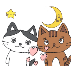 [LINEスタンプ] ハチワレ君とチャトラさん 2nd