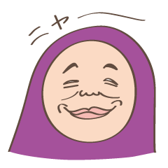 [LINEスタンプ] 全身タイツのおばさんパープルの画像（メイン）