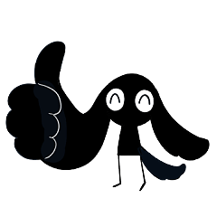 [LINEスタンプ] なぞのくろいいぬ