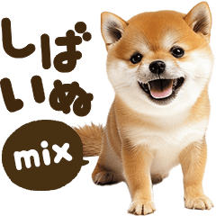 [LINEスタンプ] しばいぬmix