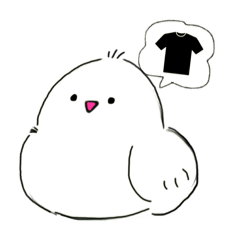 [LINEスタンプ] 白文鳥の考え事