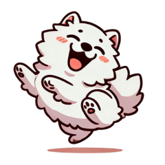 [LINEスタンプ] 犬のスタンプ（サモエド2）