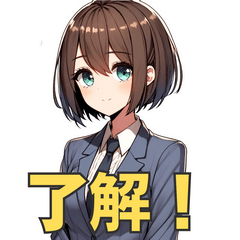 [LINEスタンプ] 働く女の子スタンプ2【毎日使える】