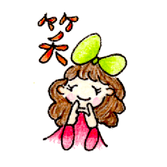 [LINEスタンプ] リボン・帽子の女の子スタンプ①