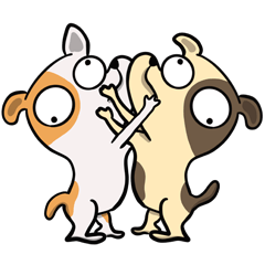 [LINEスタンプ] いたずら犬ギャング