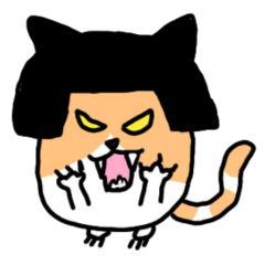 [LINEスタンプ] おかっぱ猫の毎日スタンプ