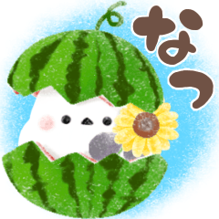 [LINEスタンプ] ふんわり＊シマエナガさん【夏】