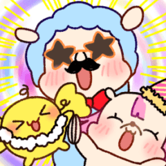 [LINEスタンプ] もふもふブルー探検隊！