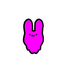[LINEスタンプ] つったってるうさぎ