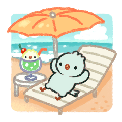 [LINEスタンプ] 暑さを乗り越えて♪夏の小鳥さん