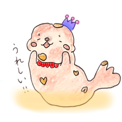 [LINEスタンプ] ごまあざらしのぽぽ