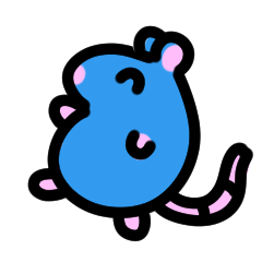 [LINEスタンプ] デフォルメねずみ