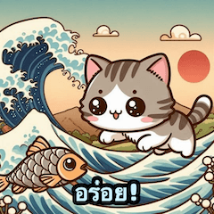 [LINEスタンプ] 可愛い猫の浮世絵スタンプ 2