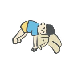 [LINEスタンプ] funny dogs and kids