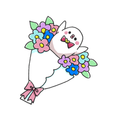 [LINEスタンプ] 白文鳥さんの日常スタンプ