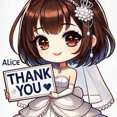 [LINEスタンプ] Aliceの感謝と喜びスタンプ