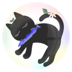 [LINEスタンプ] 夢見る黒猫