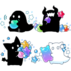 [LINEスタンプ] ホシクイと星空グミ