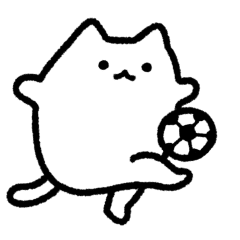 [LINEスタンプ] 動く！スポーツ猫の画像（メイン）