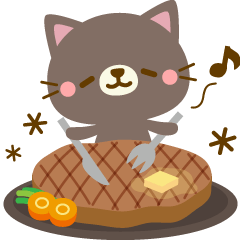 [LINEスタンプ] 食べ物＊ナチュラルカントリーねこ