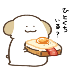 [LINEスタンプ] 短足犬の食べものスタンプ