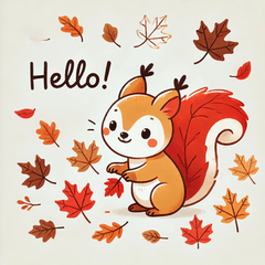 [LINEスタンプ] 紅葉リス