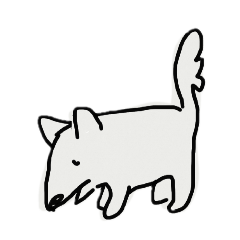 [LINEスタンプ] 頑張ってかいた犬