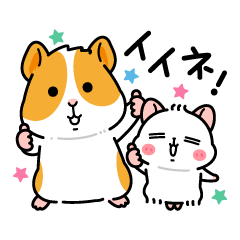 [LINEスタンプ] ハムスターのなごむとモルモット達の画像（メイン）