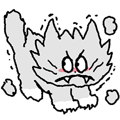 [LINEスタンプ] ほこり猫