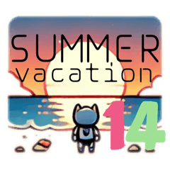 [LINEスタンプ] AIねこロボ⁉︎スタンプ14 SUMMER VACATION3