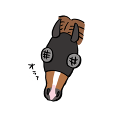 [LINEスタンプ] リアクションするウマたち