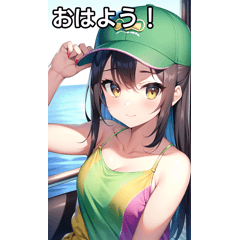 [LINEスタンプ] キャップ女子は電車に乗る5の画像（メイン）