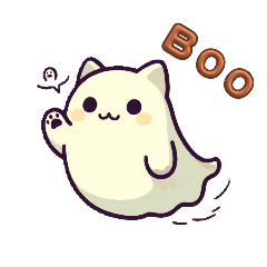 [LINEスタンプ] ねこっちぃオバケ