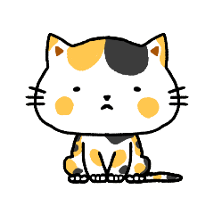 [LINEスタンプ] にゃんこのきもち(三毛猫)