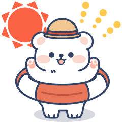 [LINEスタンプ] 白くまさんのひんやり夏スタンプ