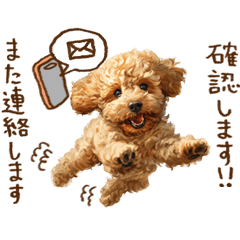 [LINEスタンプ] トイプードルのちょっと長文スタンプの画像（メイン）