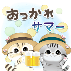 [LINEスタンプ] ねこちぃず♡夏のご挨拶