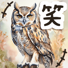 [LINEスタンプ] 毎日使える♡福が来るフクロウの画像（メイン）