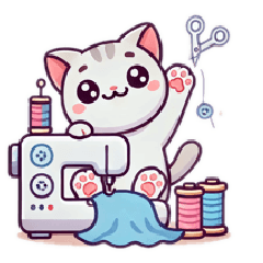 [LINEスタンプ] 猫のミシン作家スタンプ