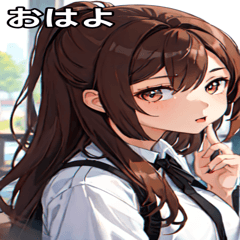 [LINEスタンプ] ささやき女の子 5