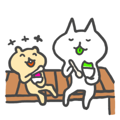 [LINEスタンプ] ［ゆるい日常］元気な猫と気弱なリス