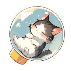 [LINEスタンプ] でんきゅう ねこ