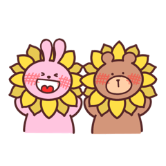 [LINEスタンプ] うさきちとくまお(夏休み)